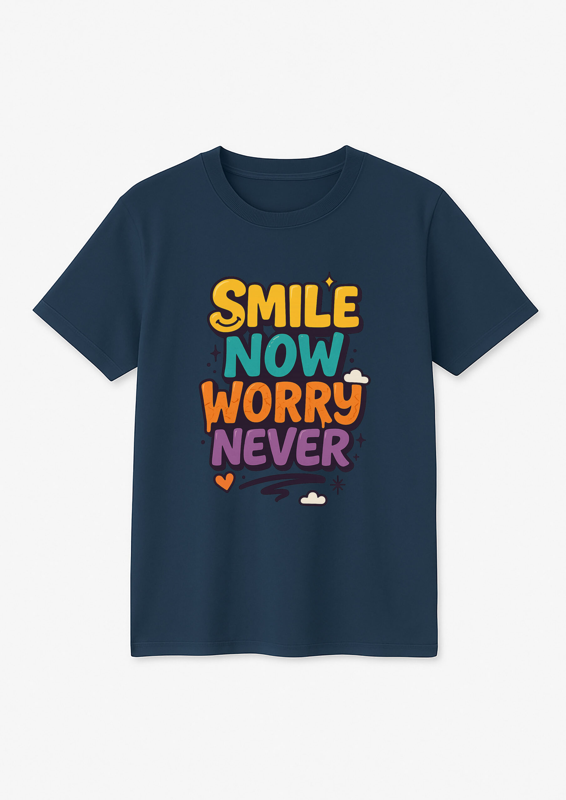 Smile Now, Worry Never | Bold Statement Tee for Fearless Souls - Image 2